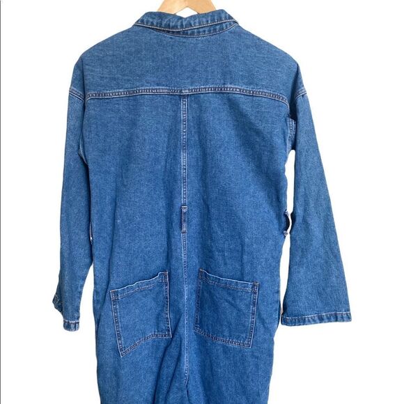 Fashion Nova Denim Romper Long Sleeves Size Small - Picture 4 of 6